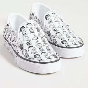 New Men's  Lacoste x Peanuts Snoopy  Slip-On White Sneakers Size 10